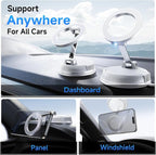Car Phone Holder for Magsafe [78+LBS Strongest Suction & 2400gf Magnetic] 360° Adjustable Car Phone Mount, Phone Holders for Your Car for iPhone 17 Pro Max 16 15 14 13 12 Air Plus, White