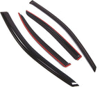 WD2-482 Dark Smoke 4 Pcs Set Window Visor (Outside Mount) Deflector Rain Guard Compatible with 2006-2013 Lexus IS250 IS350