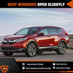 Rain Guards Compatible with Honda CR-V 2017 2018 2019 2020 2021 2022, Tape-on Durable Side Window Sun Wind Deflectors, 2017-2022 CRV Rain Guard Black 6 PCS