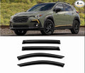 Tape-On Window Visors 4-Piece for 2024 2025 Subaru Crosstrek Sun Rain Guards Shield Shade Smoke