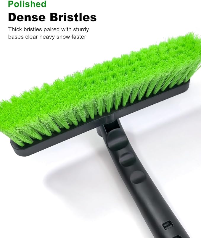 Ice Scraper with Snow Brush for Car Windshield, Upgraded Extendable Snow Brush with Foam Grip for Truck SUV Vehicle Windows