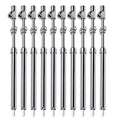 10-Pack Heavy Duty Dual Head Tire Pressure Gauge (10-150 PSI, 1-10 Bar) for Semi Trucks, RVs, Cars, Motorcycles - 12 Inch