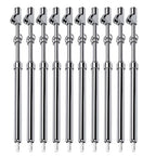 10-Pack Heavy Duty Dual Head Tire Pressure Gauge (10-150 PSI, 1-10 Bar) for Semi Trucks, RVs, Cars, Motorcycles - 12 Inch