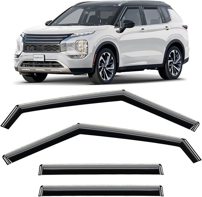 in-Channel Incredibly Durable Rain Guards for Mitsubishi Outlander 2022-2026, Original Window Deflectors, Vent Window Visors, Vent Deflector, 4 pcs. - 622479