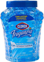 Fraganzia Crystal Beads Air Freshener, Long Lasting Room Deodorizer and Odor Eliminator Gel Beads to Freshen Home, Car, or Office, Morning Sky Scent, 12 Fl Oz - 6 Pack