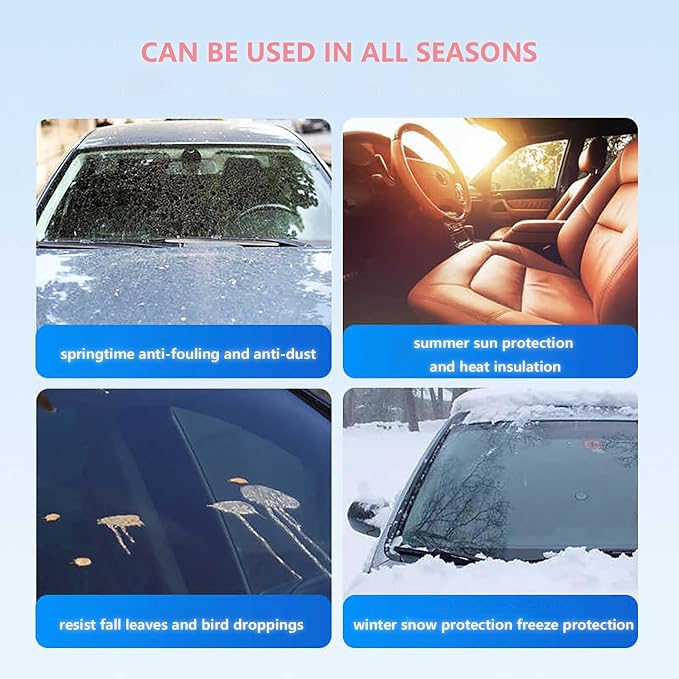 Complete Winter Windshield Cover Kit for GMC Acadia 2007–2025 2026 Lambda/C1XX, All-Weather Frost Guard & Snow Protector, Automotive Sun Shade -Easy to Install