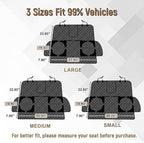 Dog Car Seat Cover for Back Seat, Heavy Duty Nonslip Car Seat Protector for Child Car Seat, Waterproof Bench Seat Cover for Dogs and Kids, Compatible with Armrest, Fits Sedan (Black)