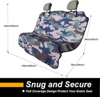 Back Seat Cover for Car Trucks Van SUV Jeep,Waterproof Rear Bench Towel Seat Covers for Dogs and Kids,Automotive Backseat Protector (Camouflage)