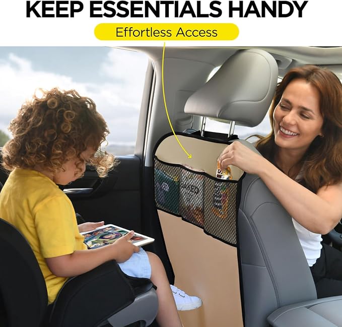 Back Seat Kick Mats (Beige)