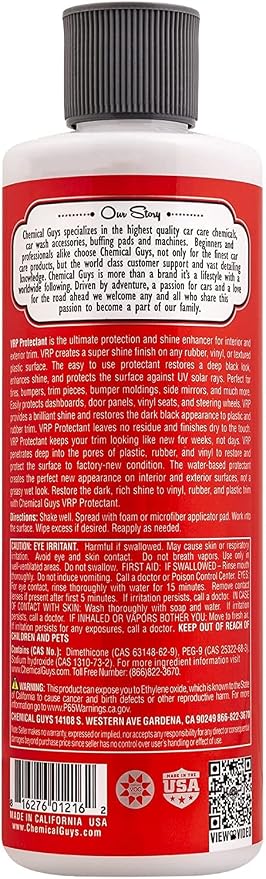 VRP Vinyl, Rubber, and Plastic Dressing - Tire Dressing, Non-Greasy, Dry-to-the-Touch Shine for Tires, Trim, and More, Safe for Cars, Trucks, SUVs, RVs & More - 16 oz (Pack of 3)