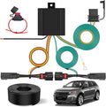 4 Pin Trailer Wiring Harness Kit 56120 Vehicle Connect Plug OEM Compatible Custom for 2011 2012 2013 2014 Ford Edge Limited SE SEL Sport Simple Fit Tow Hitch Accessories