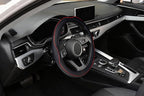 Microfiber Leather Steering Wheel Cover, Universal 14.5-15 Inch,Anti Slip,Heavy Duty, Thick,Soft,Breathable Car Interior Accessories for Men Women (Black with Red line)