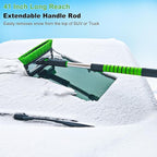 41 Inch Snow Brush and Ice Scraper with Squeegee, Extendable SUV Windshield Ice Scraper and Brush with Foam Grip for SUV Truck Jeep RV Auto Vehicle Window