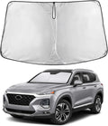 Windshield Sunshade Compatible for Hyundai Santa Fe 2013-2016 2017 2018, Sun Visor for Front Windshield & Window Sun Shade Cover, UV Heat Blocker & Protector, Car Accessories