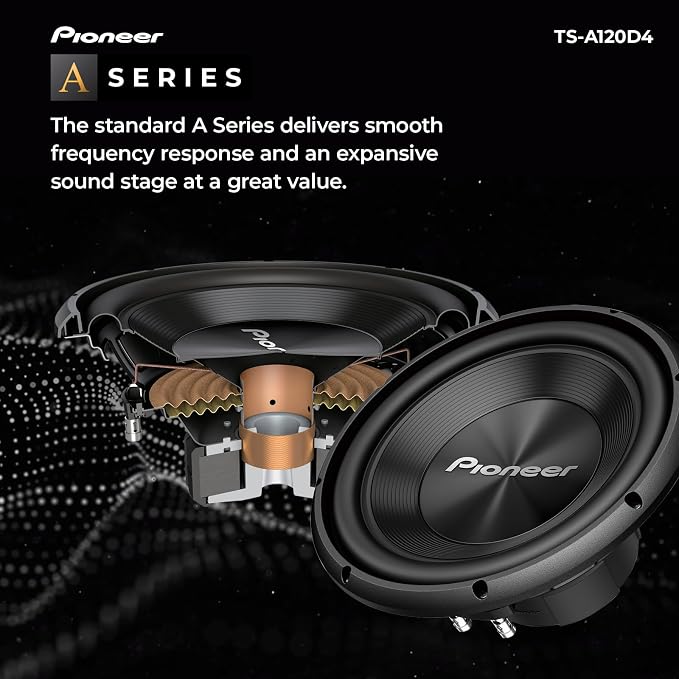 A-Series TS-A120D4 12” Subwoofer – 1500W Max, Flexible Wiring, Powerful Bass Output