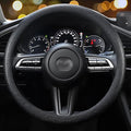 Car Steering Wheel Cover, Non-Slip Silicone Material, Multiple Color Choices, Universal Auto Parts Steering Wheel Cover, Suitable for Most Cars (Black)