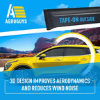 Extra Durable Window Deflectors Tape-On Window Visors Rain Guards Fit for Kia Sportage 2023-2026, Sun Visors, Wind Vent for Shades, Exterior Car Accessories - 6 pcs.AG0205