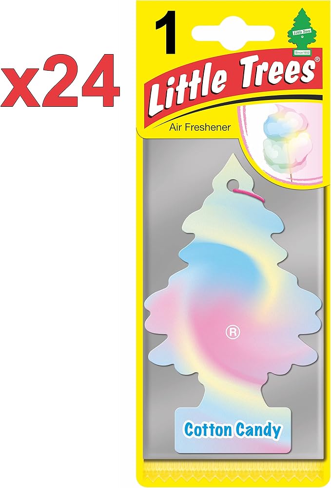 Car Freshner U1P10282 Cotton Candy Air freshener, 24 Pack