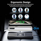 Car Wireless Charger Pad, 15W Fast Wireless Car Charger, Non-Slip Wireless Phone Charger Car Compatible with iPhone 17/16/15/14/13/12, Samsung and LG, Android Phones