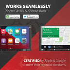 DCPA71 7" Apple CarPlay Android Auto Double DIN Car Stereo | Certified Apple CarPlay and Android Auto, Bluetooth hands-free calling and streaming, backup camera input, USB charging