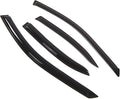 WD2-321 Dark Smoke 4 Pcs Set Window Visor (Outside Mount) Deflector Rain Guard Compatible with 1999-2003 Mitsubishi Galant Sedan