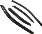 WD2-321 Dark Smoke 4 Pcs Set Window Visor (Outside Mount) Deflector Rain Guard Compatible with 1999-2003 Mitsubishi Galant Sedan