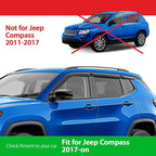 Goodyear Shatterproof Window Deflectors for Jeep Compass 2017-2026, Tape-on Rain Guards, Window Visors, Vent Deflector Visor, Car Accessories,6 pcs. - GY008945