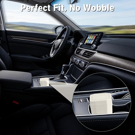 Car Trash Can with Lid - Mini Car Garbage Can Bin for Cup Holder - Beige Small Leakproof Vehicle Trash Bin for Back Seat, Cute Automotive Accessories Organizers and Storage for Door SUV Truck