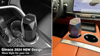 Car Trash Can with Lid, Cup Holder Garbage Can for Car, Garbage Bin Cars Accessories for Interior, Leakproof Small Trash Bin, Mini Trash Can for Cars, Home, Office (2, Silver)