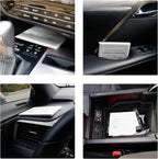 Car Registration & Insurance Card Holder, 2-Pack - White, Waterproof, 4-Compartment, Unisex-Adults Car Organizer