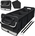 Heavy Duty Collapsible 95 L Capacity Car Trunk Storage Organizer,Multi-Compartment Pockets, Adjustable Straps - Ideal for Travel, Camping, Shopping,Perfect for SUV, Truck, Sedan