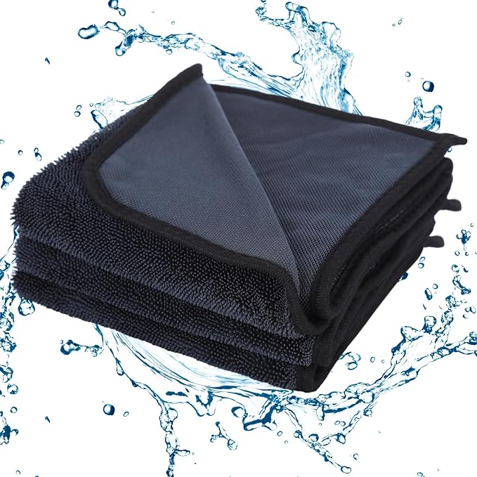 Shiny Wipes Shower Cleaning Cloth - 3 Pack 16 x 24 inch Ultra Absorbent Car Drying Towel, Shiny Wipes Drying Towel Microfiber Cleaning Cloth for Car, Bath & Househood