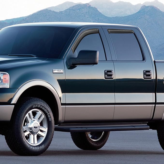 Window Visors Rain Guards for 2004 2005 2006 2007 2008 Ford F150 SuperCrew, Window Vent Wind Shades Deflectors for 06 07 08 Lincoln Mark LT