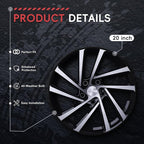 Black 20" Rim Protector, Aluminium Alloy Wheel Protection Ring, Wheel Rim Protector Strips for Curb Rash Prevention, Universal Wheel Accessories for Cars, Trucks, SUVs & Tesla All Models, 4PCS
