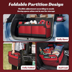 Trunk Organizer for Car - 70L Collapsible Car Storage with 11 Pockets & Reinforced Handles, SUV Trunk Organizers for Grocery Cargo