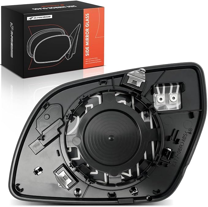 Right Passenger Side Heated Power Mirror Glass | Compatible with Hyundai Venue 2020-2025 - Exterior Side View Convex Mirror, w/o Auto Dimming Cable, with Backing Plate