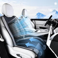 Cooling Car Seat Cover Front Seat, 12V-24V Ventilated Seat Cushion, Cooling Car Seat Cushion with 2 Powerful Turbo Fans 3-Speed Adjustable for Summer Driving, Universal Fit for Car SUV Truck
