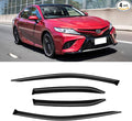 Window Rain Guards for 2018-2024 Toyota Camry, Window Visor Guard Vent Wind Shade Deflector Rain Shield Protector Sun Visor for 18-24 Camry 2019 2020 2021 2022 2023,Tape-on/Outside-Mount, 4PCS