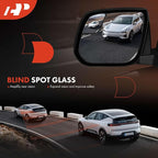 Passenger Side Power Door Mirror - Compatible with Ram 1500 2019 2020 2021 2022 - Heated Power Folding Chrome Outside Rear View Mirror w/Turn Signal Puddle Light and Blind Spot Detection