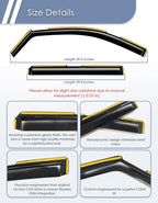 in-Channel Window Rain Guard for 2019-2026 Chevy Silverado/GMC Sierra 1500 Crew Cab,Window Vent Wind Shades Deflectors Side Window Visors Vent Visor Window Deflectors Truck Accessories