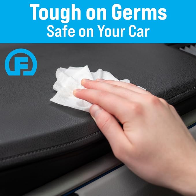 Car Interior Wipes (25 ct, Pack of 63) for Car Interior Cleaning, Dashboard, Seats, Detailing, and Steering Wheel [Travel Size] Skin-Safe Car Interior Cleaner Supplies