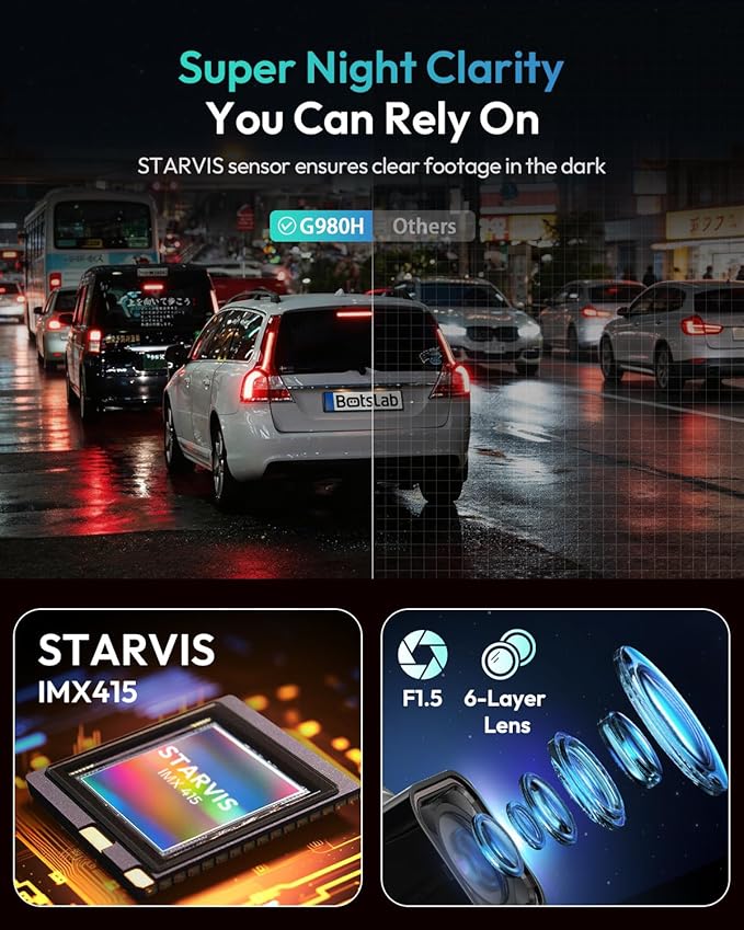 4K Dash Cam Front and Rear[2026 Upgraded], 64GB SD Card Included, STARVIS Sensor, 170° Ultra Wide 4K+2K Dashcam with ADAS, Night Vision, 24/7 Parking Mode, WDR, 5.8GHz WiFi, GPS,Loop Recording