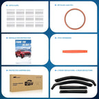 Vent Window Visors for Hyundai Palisade 2020 2021 2022 2023 2024 2025, in-Channel Rain Guards, Original Window Deflectors-4PCS