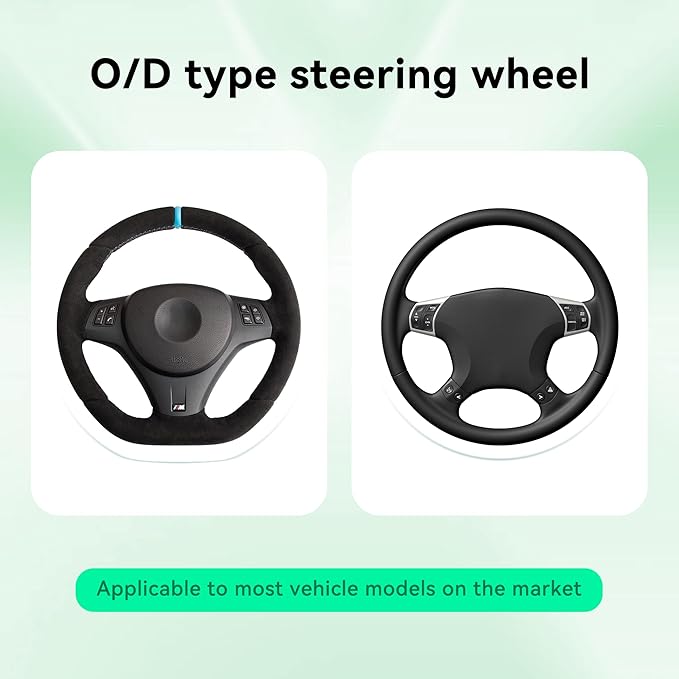 15 Inch Car Leather Steering Wheel Cover, Automotive Accessories Elastic Breathable Anti-Slip Soft Wheel Protector Fits Men and Women, Suitable for SUVs, Trucks, Vehicles and RVs (White)