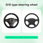 Car Steering Wheel Cover, 14.5-15inch Leather Anti-Slip Car Wheel Cover Protector, Safety Comfortable Desgin, Universal Auto Steering Wheels Accessories for Cars Truck SUV (Blue)
