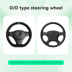 15 Inch Car Leather Steering Wheel Cover, Automotive Accessories Elastic Breathable Anti-Slip Soft Wheel Protector Fits Men and Women, Suitable for SUVs, Trucks, Vehicles and RVs (Blue)