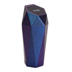 Car Trash Can with Lid, Cup Holder Garbage Can for Car, Garbage Bin Cars Accessories for Interior, Leakproof Small Trash Bin, Mini Trash Can for Cars, Home, Office (1, Iridescent Blue)