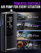 Tire Inflator Portable Air Compressor-150PSI Cordless Air Pump for Car Tires with Digital Pressure Gauge, LED Light, Fast Inflation & Auto Shutoff, Tire Pump for Cars Motorcycles Bikes Ball