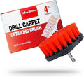 4” Universal M8 Medium-Duty Drill Brush – Upholstery & Carpet Scrubber Attachment for Car Detailing, Fabric, Seats, Floor Mats & Home Cleaning – Removes Stains, Grime, Spots & Buildup