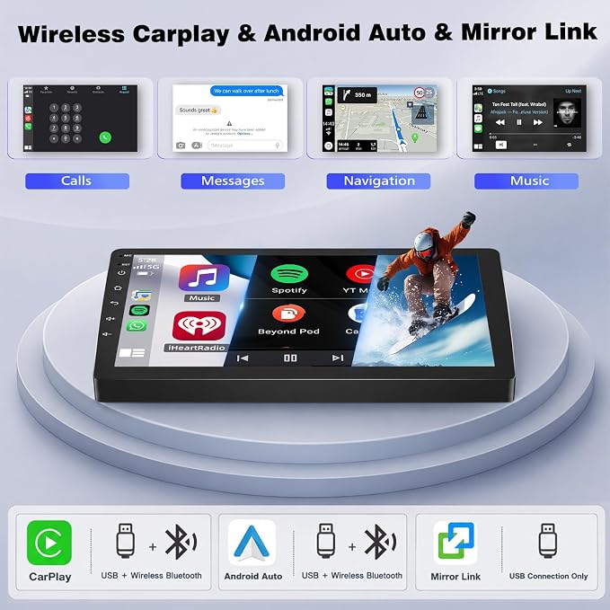2+64G Car Radio for Toyota Corolla 2004 2005 2006 2007 2008 Wireless Carplay Android Car Stereo, 9 Inch Touchscreen with Android Auto 5G WiFi GPS Navigation AHD Backup Camera FM RDS
